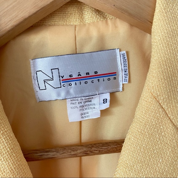 Vintage Yellow Sunflower Button Blazer Spring Jacket - Picture 9 of 9